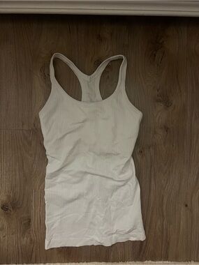 Lululemon Ribbed Racerback Tank Top in White